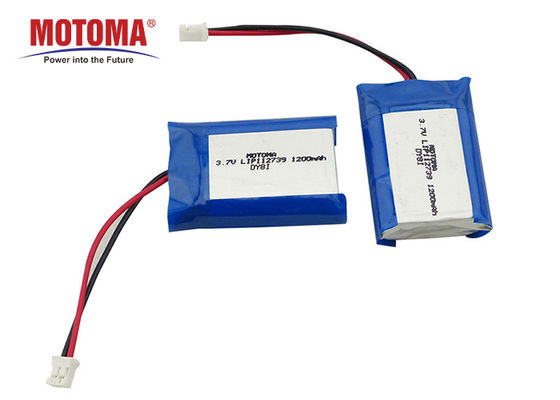 IOT 장치를 위한 3.7V 1200mAh 충전식 리튬 이온 배터리 1.1*27*39mm 모토마 배터리