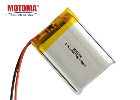 PCM과 빠른 충전용 배터리 건전지 팩 3.7 Ｖ 720 mah 460Wh/L과 IOT 장치를 위한 연결기